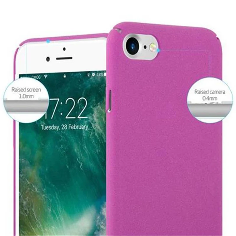 Cadorabo Hülle kompatibel mit Apple iPhone 7 / 7S / 8 / SE 2020 Hard Case Schutzhülle in Frosted Optik gegen Kratzer und Stöße