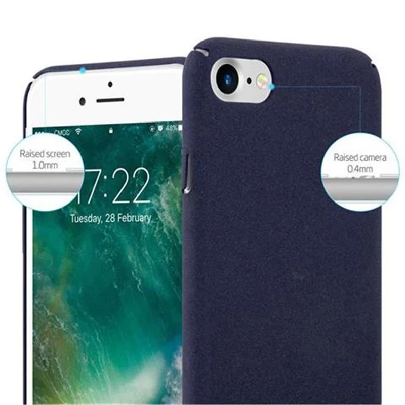 Cadorabo Hülle kompatibel mit Apple iPhone 7 / 7S / 8 / SE 2020 Hard Case Schutzhülle in Frosted Optik gegen Kratzer und Stöße