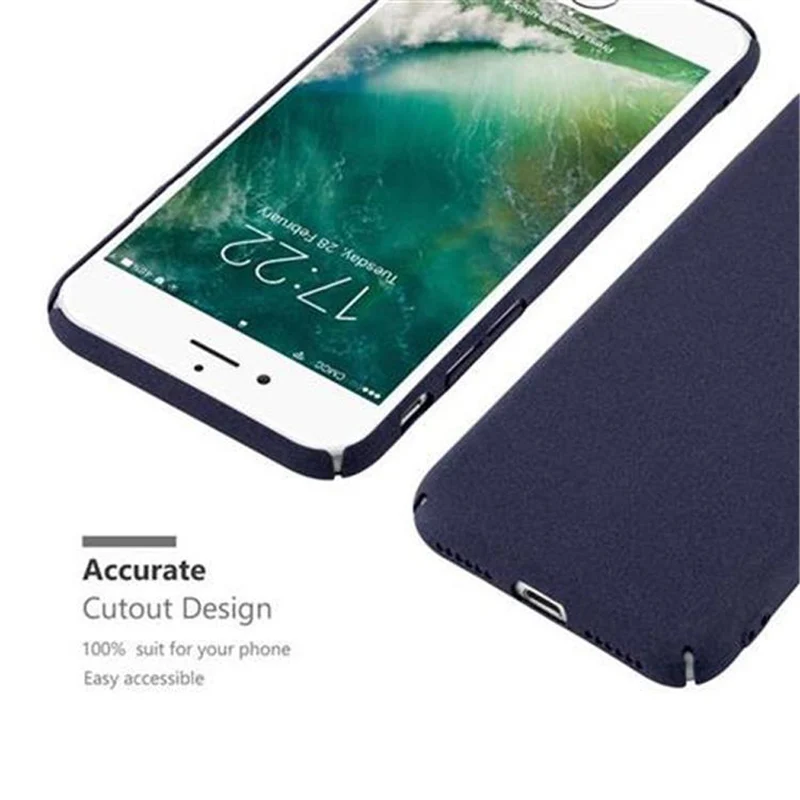 Cadorabo Hülle kompatibel mit Apple iPhone 7 / 7S / 8 / SE 2020 Hard Case Schutzhülle in Frosted Optik gegen Kratzer und Stöße