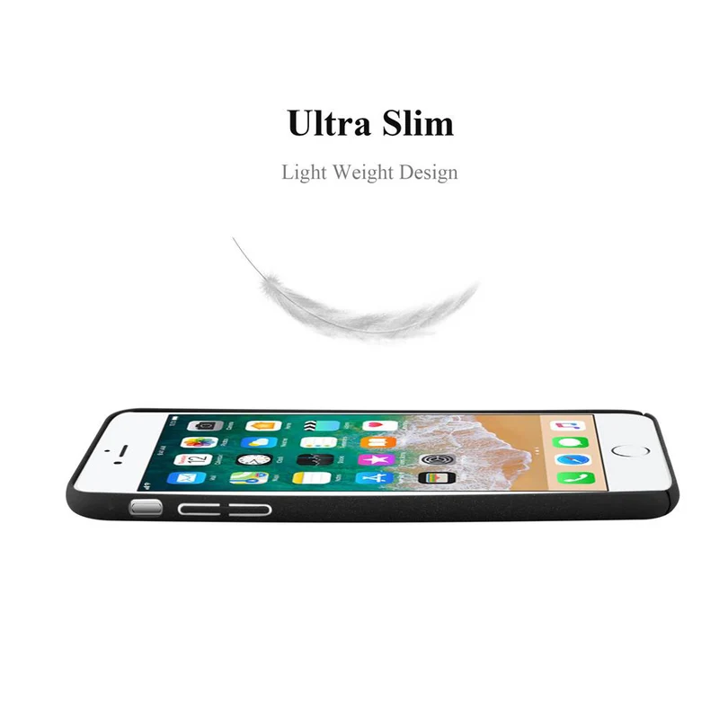 Cadorabo Hülle kompatibel mit Apple iPhone 6 PLUS / 6S PLUS Hard Case Schutzhülle in Frosted Optik gegen Kratzer und Stöße