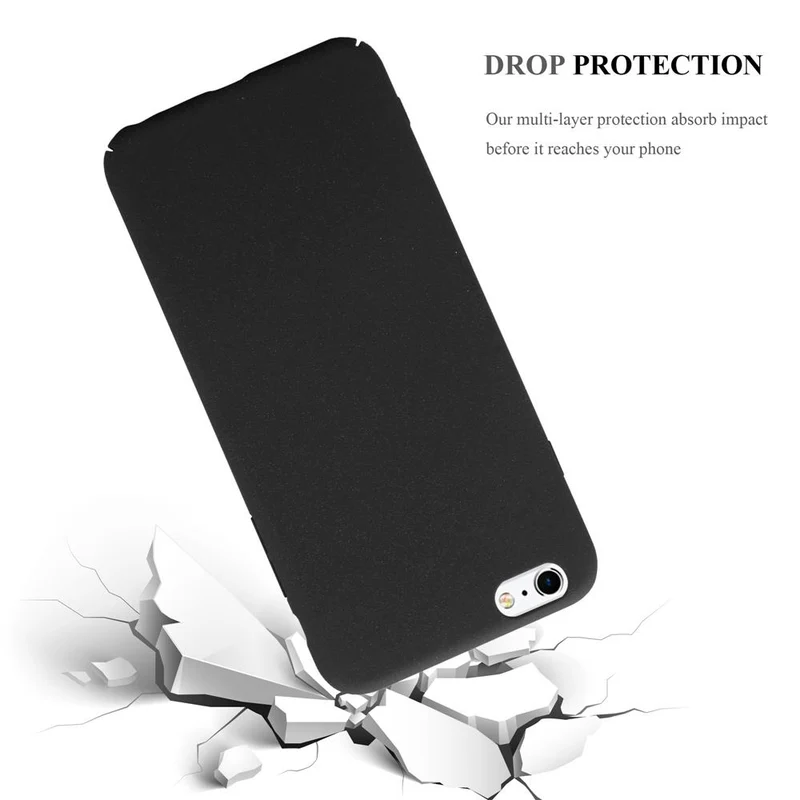 Cadorabo Hülle kompatibel mit Apple iPhone 6 PLUS / 6S PLUS Hard Case Schutzhülle in Frosted Optik gegen Kratzer und Stöße