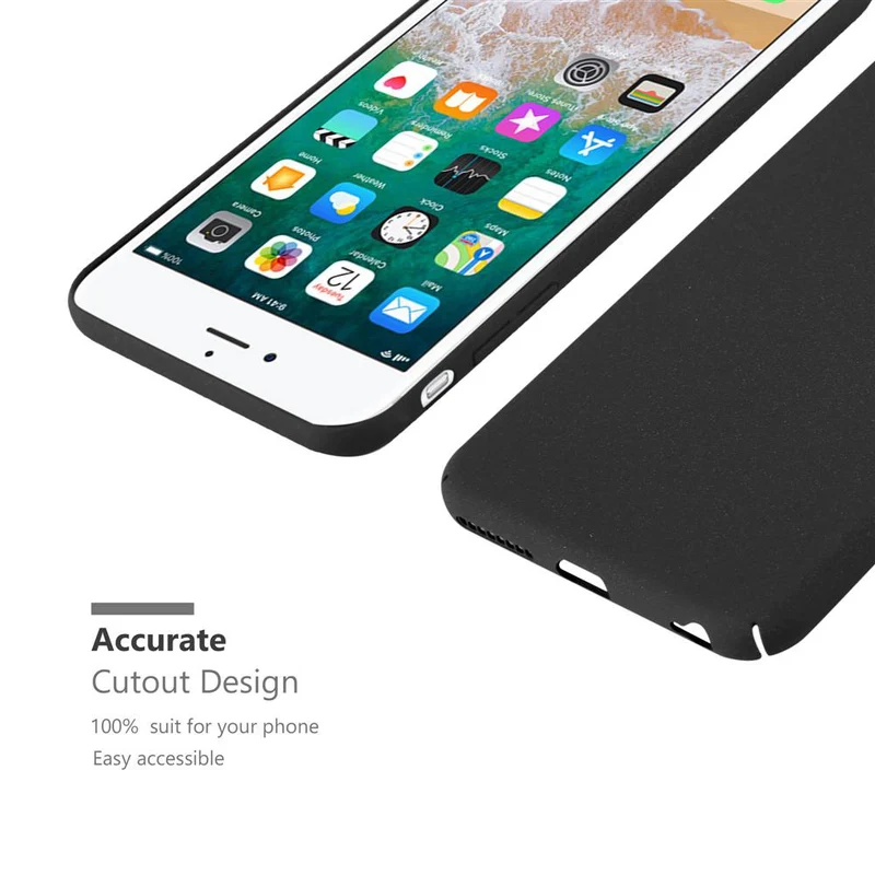 Cadorabo Hülle kompatibel mit Apple iPhone 6 PLUS / 6S PLUS Hard Case Schutzhülle in Frosted Optik gegen Kratzer und Stöße