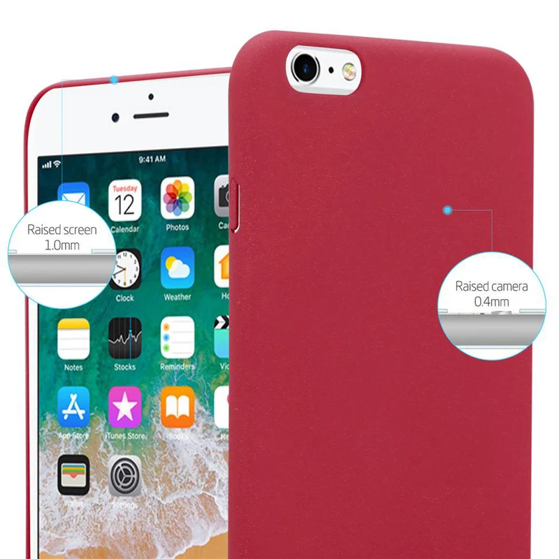 Cadorabo Hülle kompatibel mit Apple iPhone 6 PLUS / 6S PLUS Hard Case Schutzhülle in Frosted Optik gegen Kratzer und Stöße