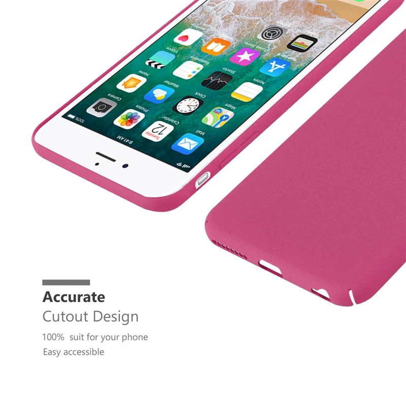 Cadorabo Hülle kompatibel mit Apple iPhone 6 PLUS / 6S PLUS Hard Case Schutzhülle in Frosted Optik gegen Kratzer und Stöße