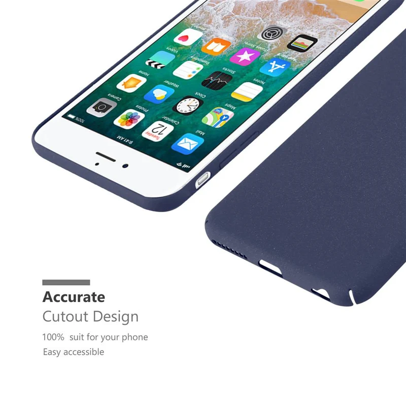 Cadorabo Hülle kompatibel mit Apple iPhone 6 PLUS / 6S PLUS Hard Case Schutzhülle in Frosted Optik gegen Kratzer und Stöße