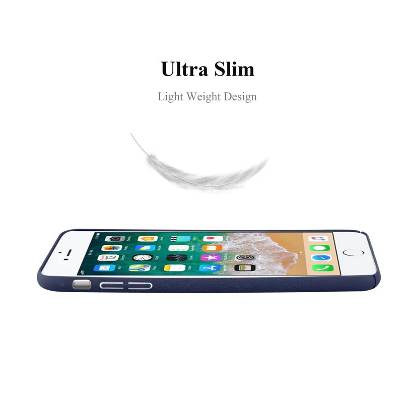 Cadorabo Hülle kompatibel mit Apple iPhone 6 PLUS / 6S PLUS Hard Case Schutzhülle in Frosted Optik gegen Kratzer und Stöße