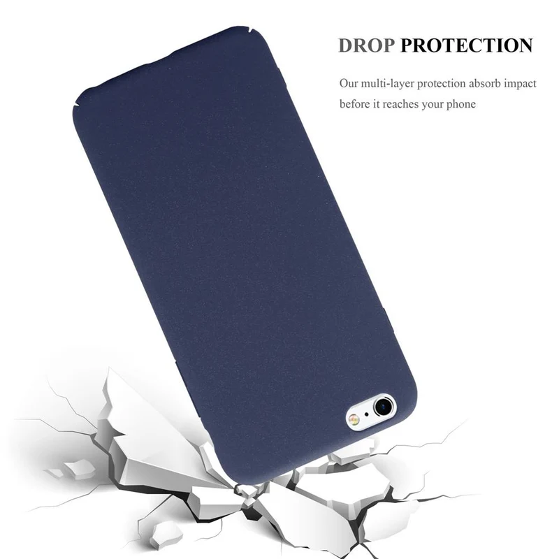 Cadorabo Hülle kompatibel mit Apple iPhone 6 PLUS / 6S PLUS Hard Case Schutzhülle in Frosted Optik gegen Kratzer und Stöße