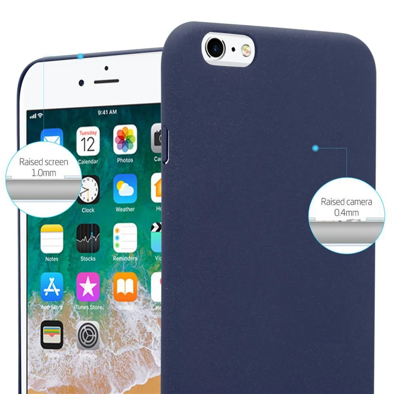 Cadorabo Hülle kompatibel mit Apple iPhone 6 PLUS / 6S PLUS Hard Case Schutzhülle in Frosted Optik gegen Kratzer und Stöße