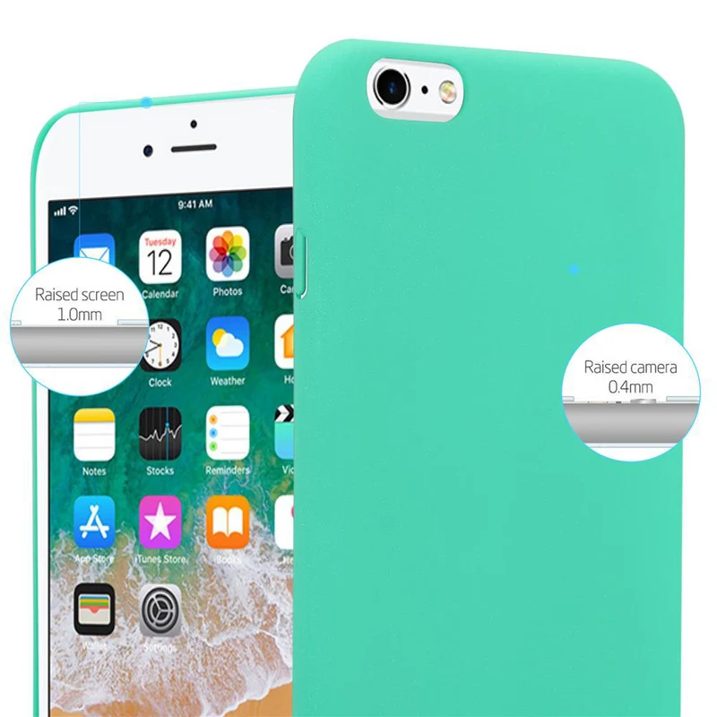 Cadorabo Hülle kompatibel mit Apple iPhone 6 PLUS / 6S PLUS Hard Case Schutzhülle in Frosted Optik gegen Kratzer und Stöße