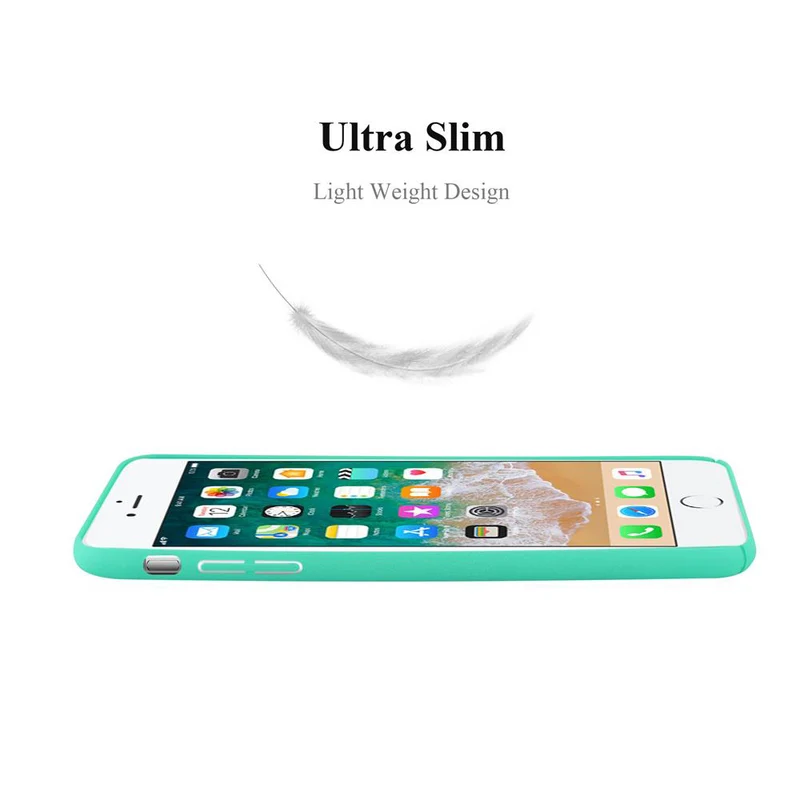 Cadorabo Hülle kompatibel mit Apple iPhone 6 PLUS / 6S PLUS Hard Case Schutzhülle in Frosted Optik gegen Kratzer und Stöße