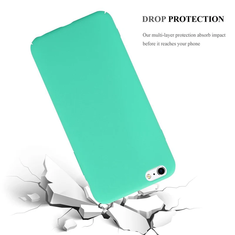 Cadorabo Hülle kompatibel mit Apple iPhone 6 PLUS / 6S PLUS Hard Case Schutzhülle in Frosted Optik gegen Kratzer und Stöße