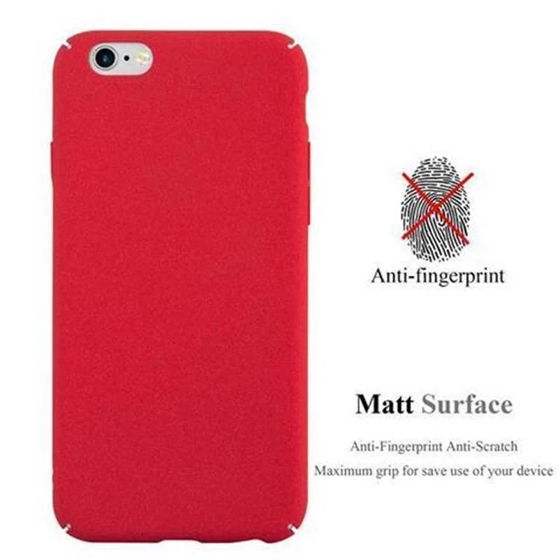Cadorabo Hülle kompatibel mit Apple iPhone 6 / 6S Hard Case Schutzhülle in Frosted Optik gegen Kratzer und Stöße
