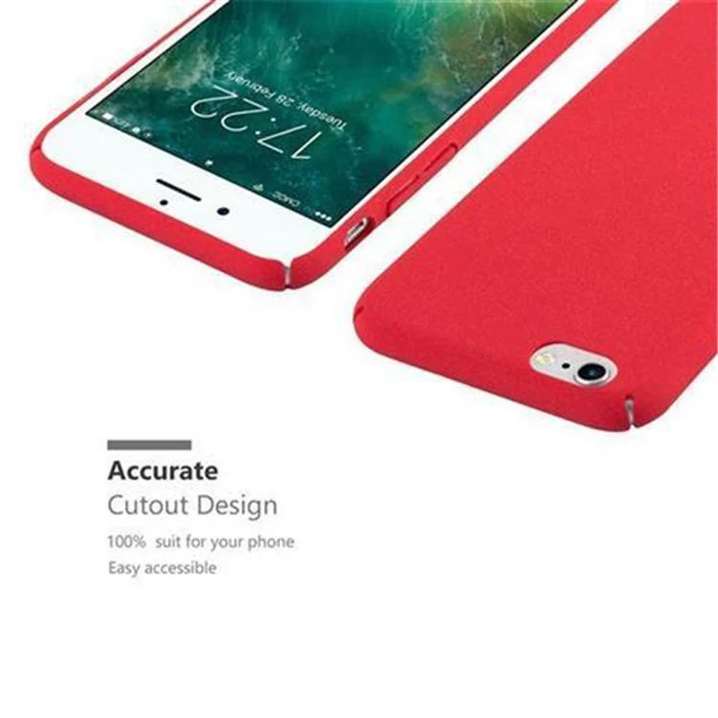 Cadorabo Hülle kompatibel mit Apple iPhone 6 / 6S Hard Case Schutzhülle in Frosted Optik gegen Kratzer und Stöße