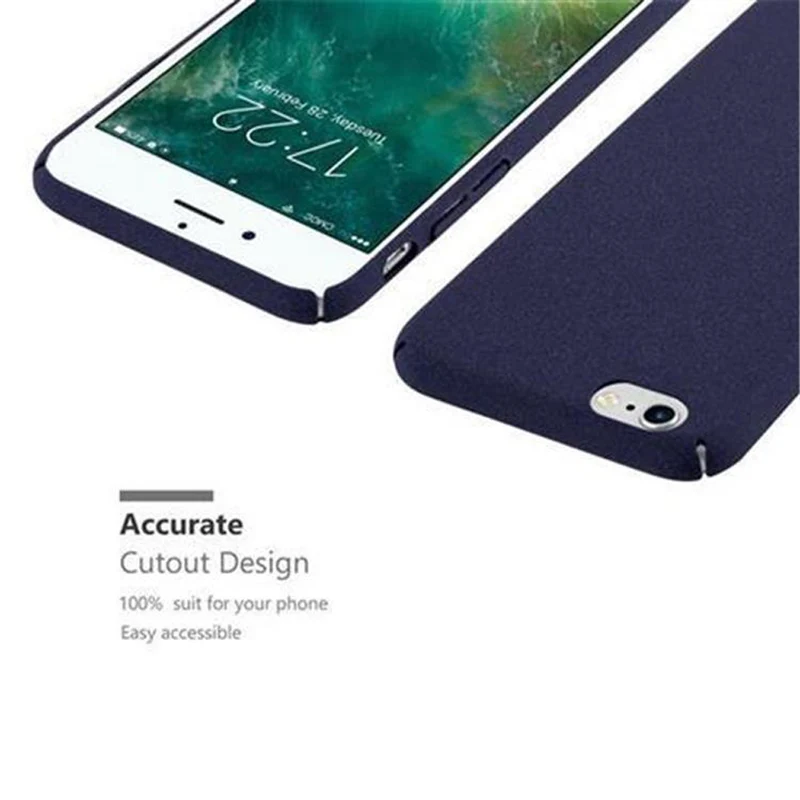 Cadorabo Hülle kompatibel mit Apple iPhone 6 / 6S Hard Case Schutzhülle in Frosted Optik gegen Kratzer und Stöße
