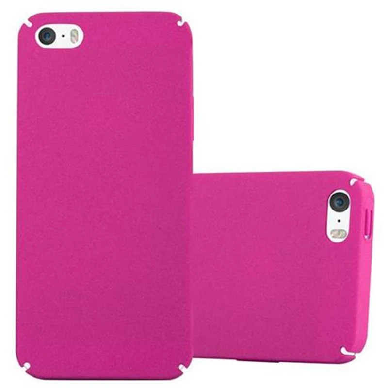 Cadorabo Hülle kompatibel mit Apple iPhone 5 / 5S / SE 2016 Hard Case Schutzhülle in Frosted Optik gegen Kratzer und Stöße