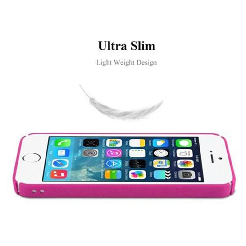 Cadorabo Hülle kompatibel mit Apple iPhone 5 / 5S / SE 2016 Hard Case Schutzhülle in Frosted Optik gegen Kratzer und Stöße