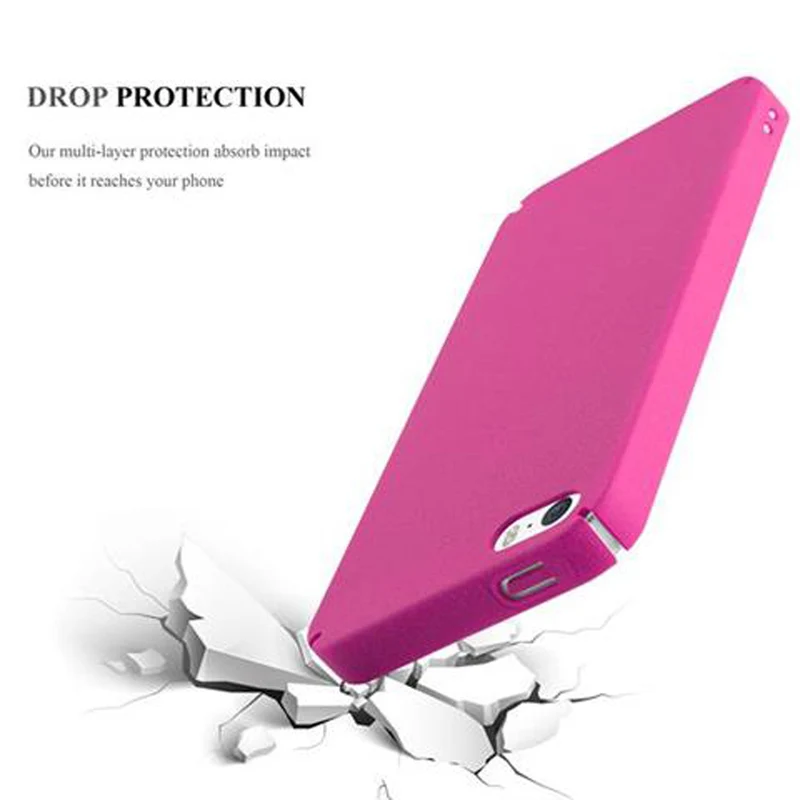 Cadorabo Hülle kompatibel mit Apple iPhone 5 / 5S / SE 2016 Hard Case Schutzhülle in Frosted Optik gegen Kratzer und Stöße