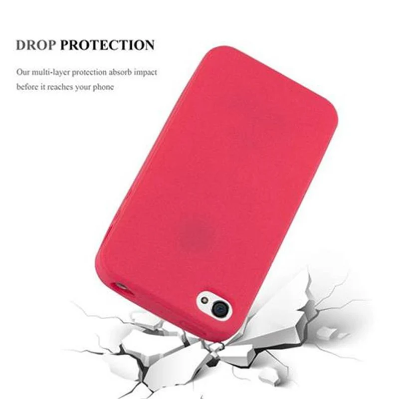 Cadorabo Hülle kompatibel mit Apple iPhone 4 / 4S Hard Case Schutzhülle in Frosted Optik gegen Kratzer und Stöße
