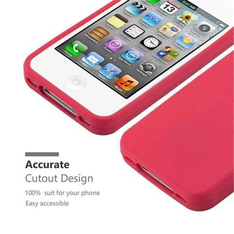 Cadorabo Hülle kompatibel mit Apple iPhone 4 / 4S Hard Case Schutzhülle in Frosted Optik gegen Kratzer und Stöße