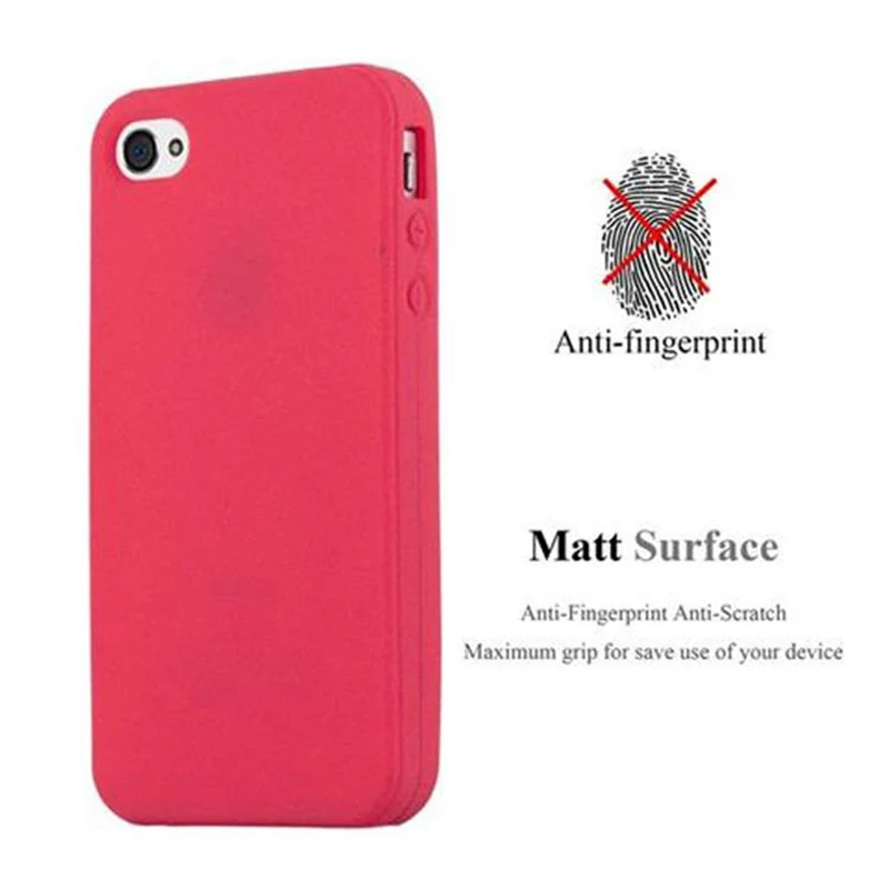 Cadorabo Hülle kompatibel mit Apple iPhone 4 / 4S Hard Case Schutzhülle in Frosted Optik gegen Kratzer und Stöße