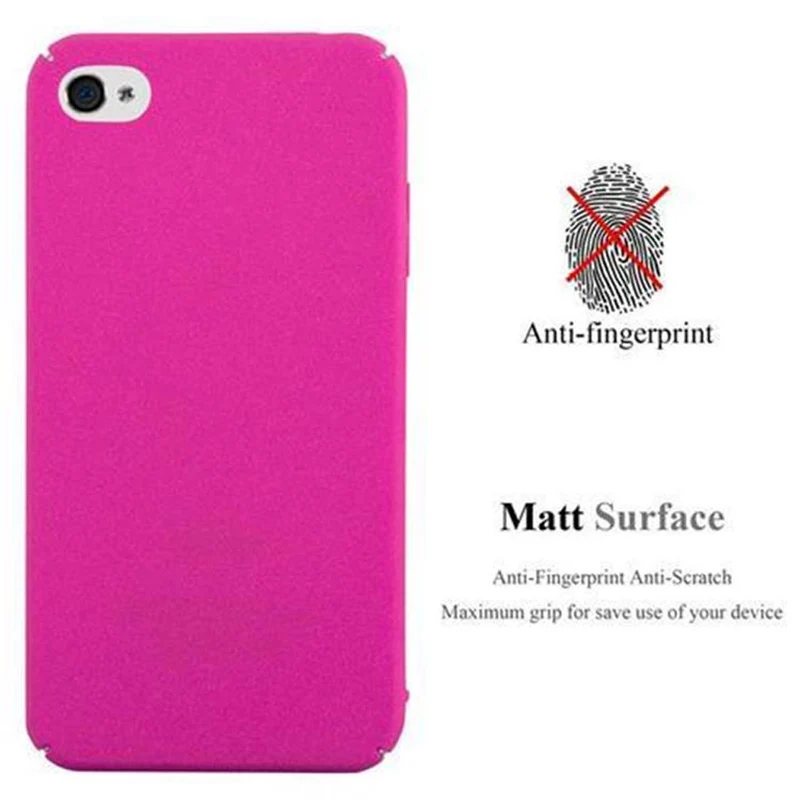 Cadorabo Hülle kompatibel mit Apple iPhone 4 / 4S Hard Case Schutzhülle in Frosted Optik gegen Kratzer und Stöße