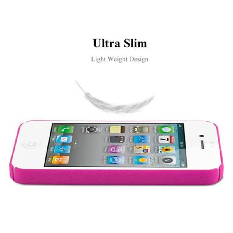 Cadorabo Hülle kompatibel mit Apple iPhone 4 / 4S Hard Case Schutzhülle in Frosted Optik gegen Kratzer und Stöße