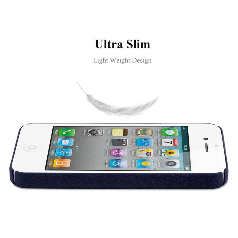 Cadorabo Hülle kompatibel mit Apple iPhone 4 / 4S Hard Case Schutzhülle in Frosted Optik gegen Kratzer und Stöße