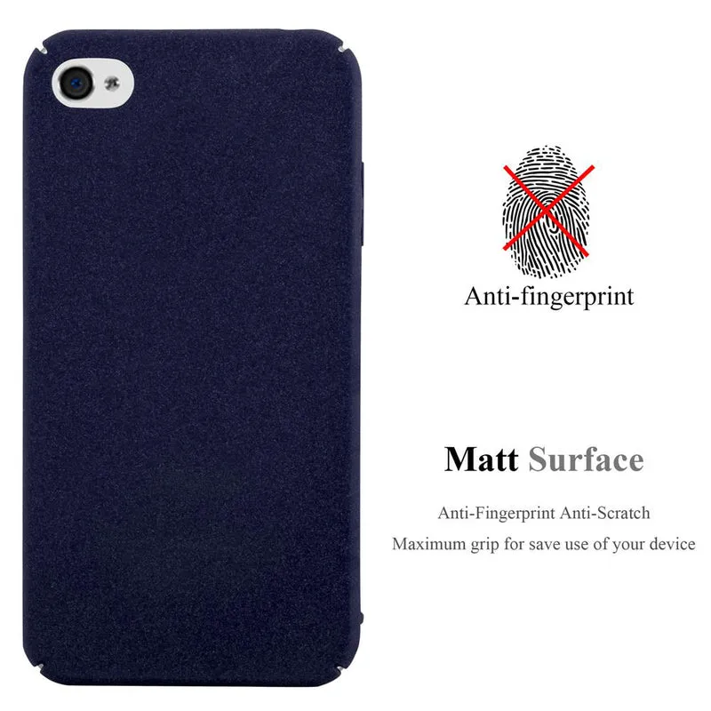 Cadorabo Hülle kompatibel mit Apple iPhone 4 / 4S Hard Case Schutzhülle in Frosted Optik gegen Kratzer und Stöße