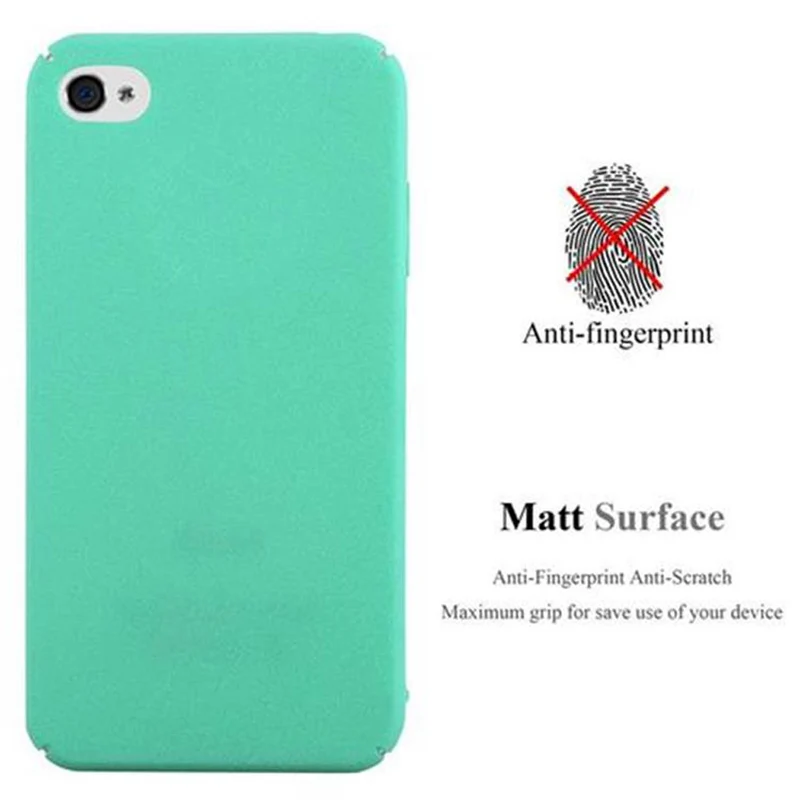 Cadorabo Hülle kompatibel mit Apple iPhone 4 / 4S Hard Case Schutzhülle in Frosted Optik gegen Kratzer und Stöße