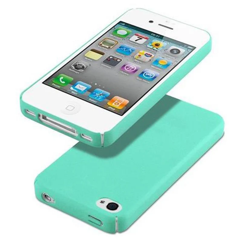 Cadorabo Hülle kompatibel mit Apple iPhone 4 / 4S Hard Case Schutzhülle in Frosted Optik gegen Kratzer und Stöße