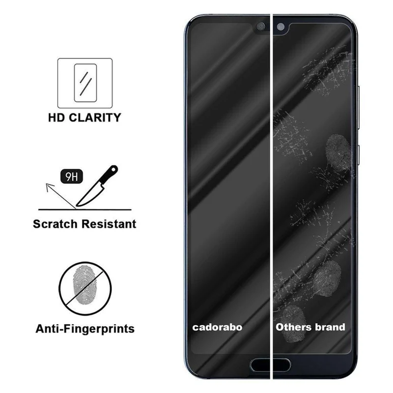Cadorabo Vollbild Panzer Folie kompatibel mit Huawei MATE 20 - Schutzfolie Gehärtetes (Tempered) Display-Schutzglas in 9H Härte mit 3D Touch