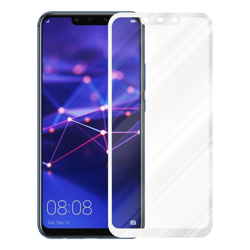 Cadorabo Vollbild Panzer Folie kompatibel mit Huawei MATE 20 LITE - Schutzfolie Gehärtetes (Tempered) Display-Schutzglas in 9H Härte mit 3D Touch
