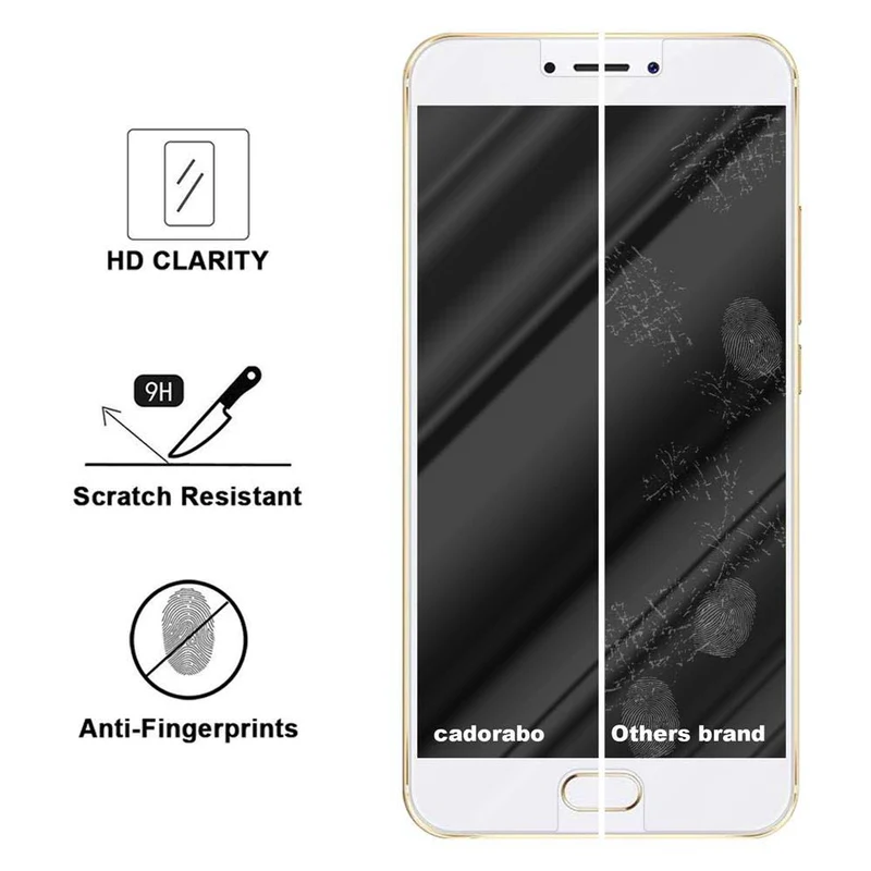 Cadorabo Panzer Folie kompatibel mit MEIZU MX6 - Schutzfolie Gehärtetes (Tempered) Display-Schutzglas in 9H Härte mit 3D Touch Kompatibilität
