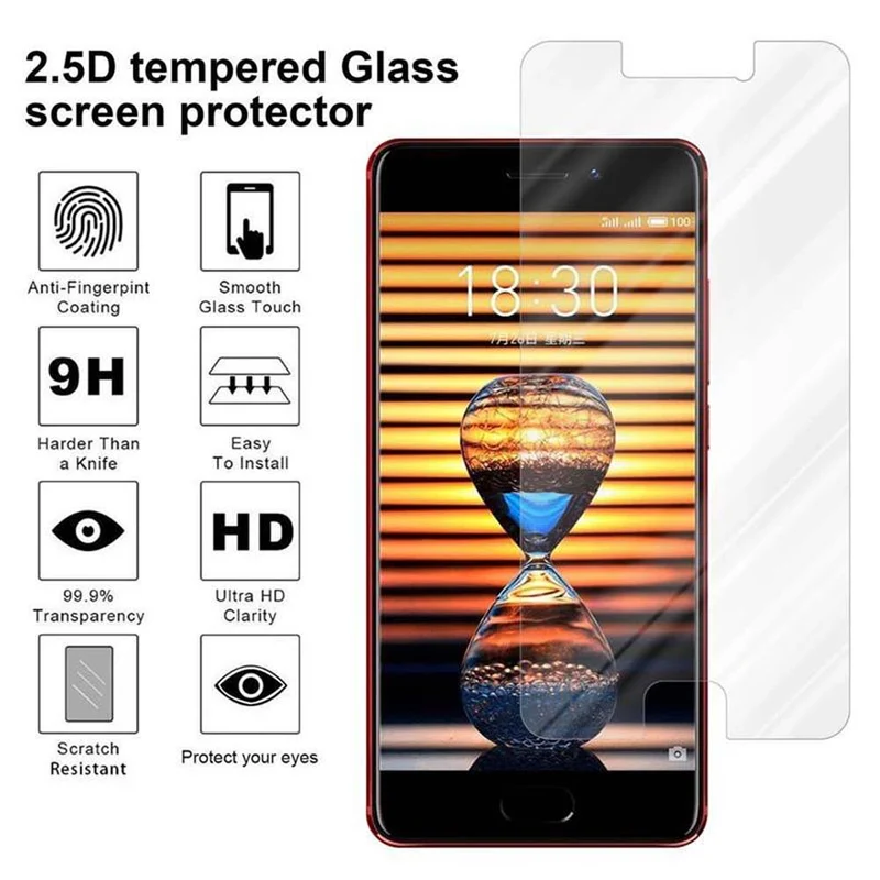 Cadorabo Panzer Folie kompatibel mit MEIZU PRO 7 - Schutzfolie Gehärtetes (Tempered) Display-Schutzglas in 9H Härte mit 3D Touch Kompatibilität