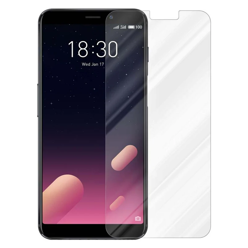 Cadorabo Panzer Folie kompatibel mit MEIZU M6S - Schutzfolie Gehärtetes (Tempered) Display-Schutzglas in 9H Härte mit 3D Touch Kompatibilität