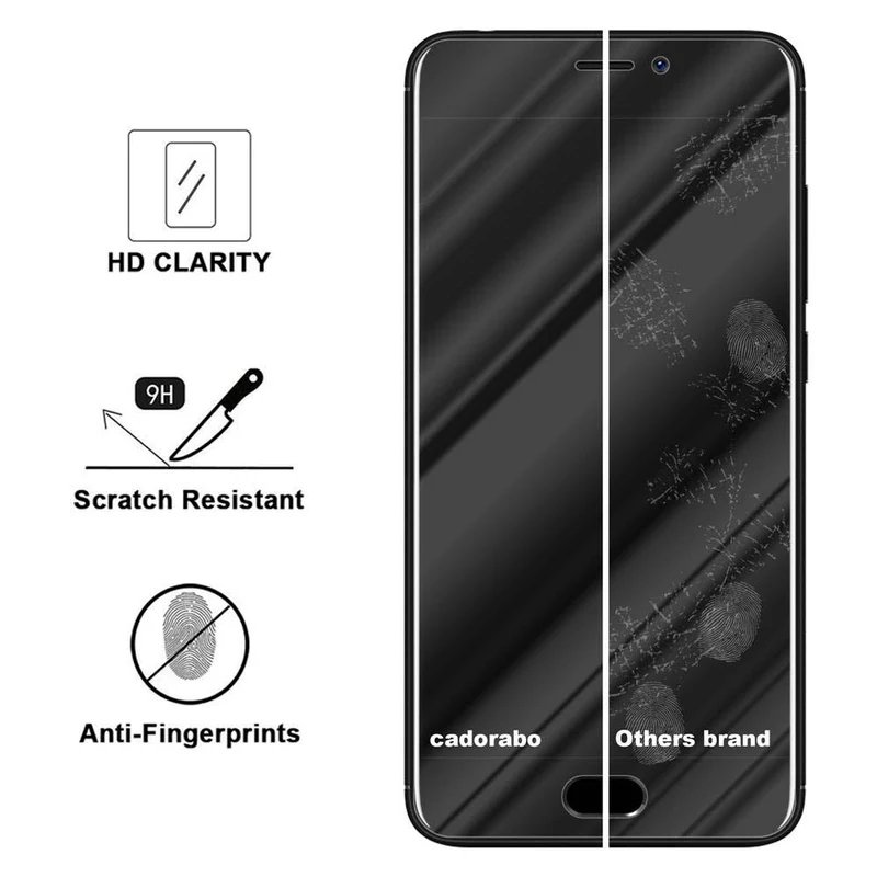 Cadorabo Panzer Folie kompatibel mit MEIZU M6 - Schutzfolie Gehärtetes (Tempered) Display-Schutzglas in 9H Härte mit 3D Touch Kompatibilität
