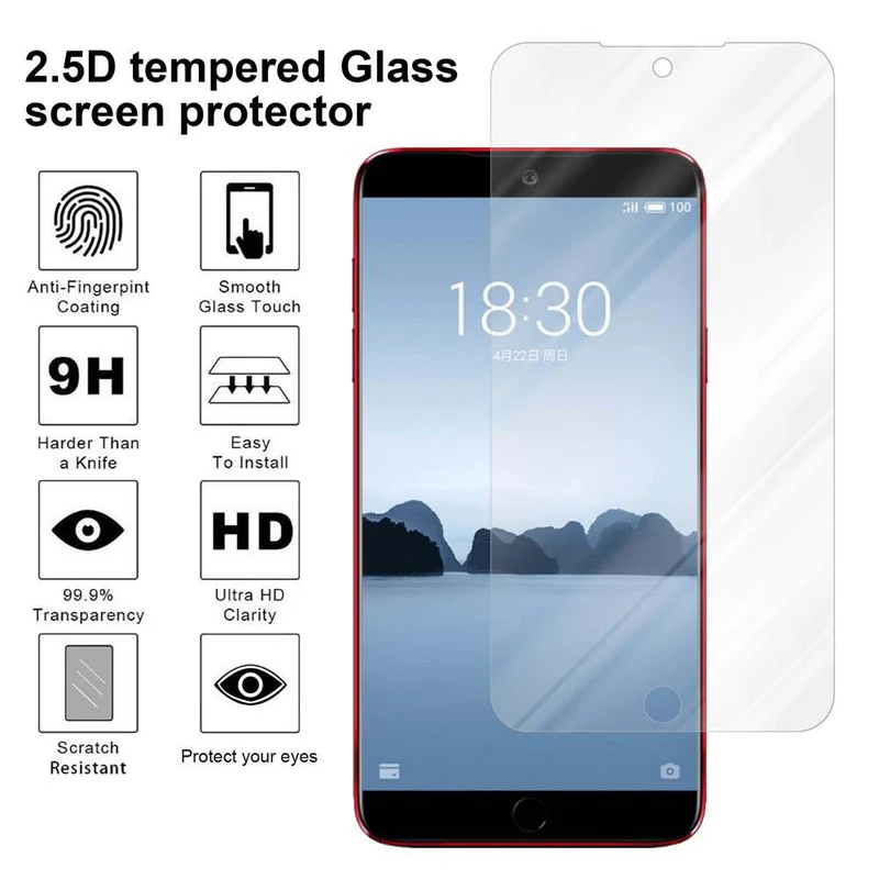 Cadorabo Panzer Folie kompatibel mit MEIZU 15 LITE - Schutzfolie Gehärtetes (Tempered) Display-Schutzglas in 9H Härte mit 3D Touch Kompatibilität