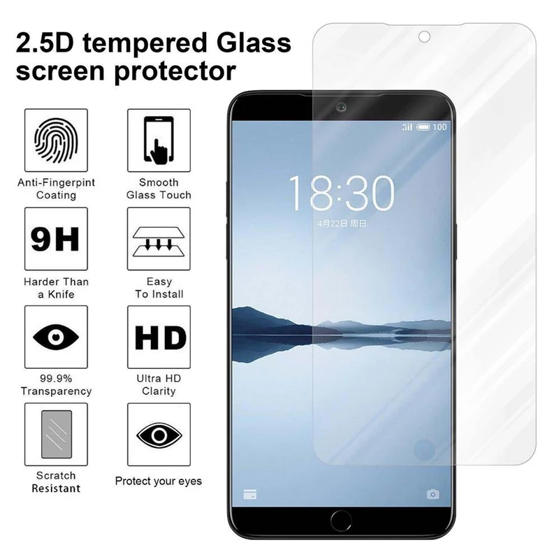 Cadorabo Panzer Folie kompatibel mit MEIZU 15 - Schutzfolie Gehärtetes (Tempered) Display-Schutzglas in 9H Härte mit 3D Touch Kompatibilität