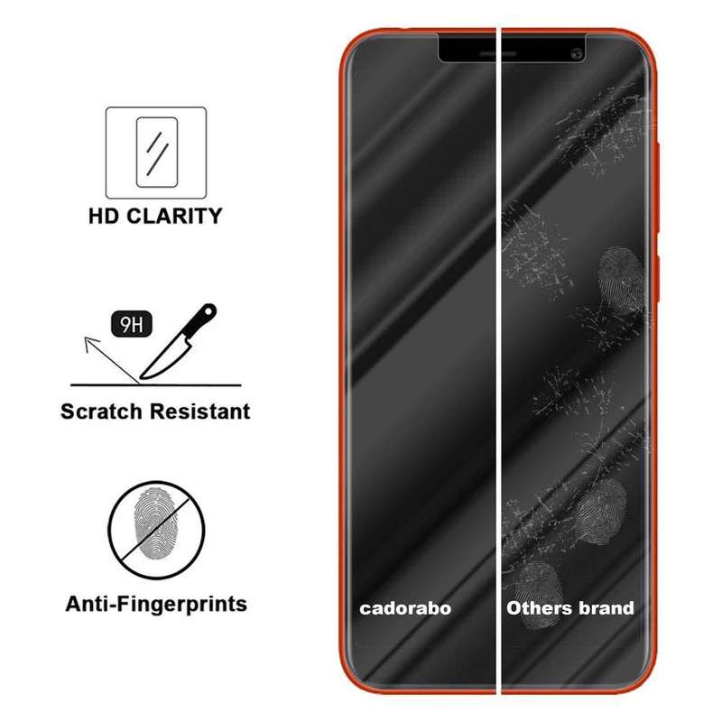 Cadorabo Panzer Folie kompatibel mit MEIZU M6T - Schutzfolie Gehärtetes (Tempered) Display-Schutzglas in 9H Härte mit 3D Touch Kompatibilität