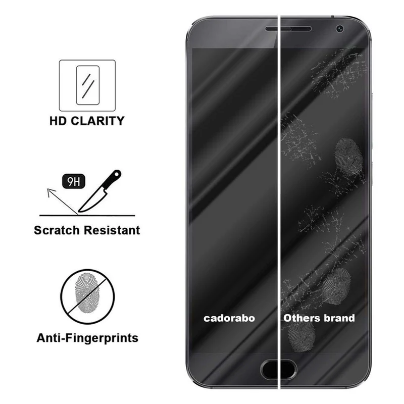 Cadorabo Panzer Folie kompatibel mit MEIZU MX5 - Schutzfolie Gehärtetes (Tempered) Display-Schutzglas in 9H Härte mit 3D Touch Kompatibilität