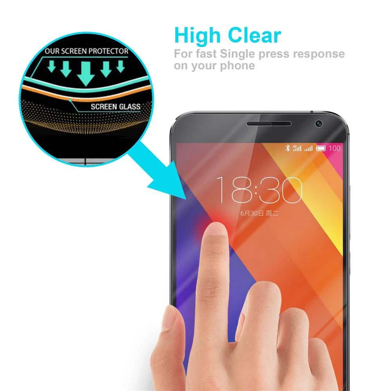 Cadorabo Panzer Folie kompatibel mit MEIZU MX5 - Schutzfolie Gehärtetes (Tempered) Display-Schutzglas in 9H Härte mit 3D Touch Kompatibilität