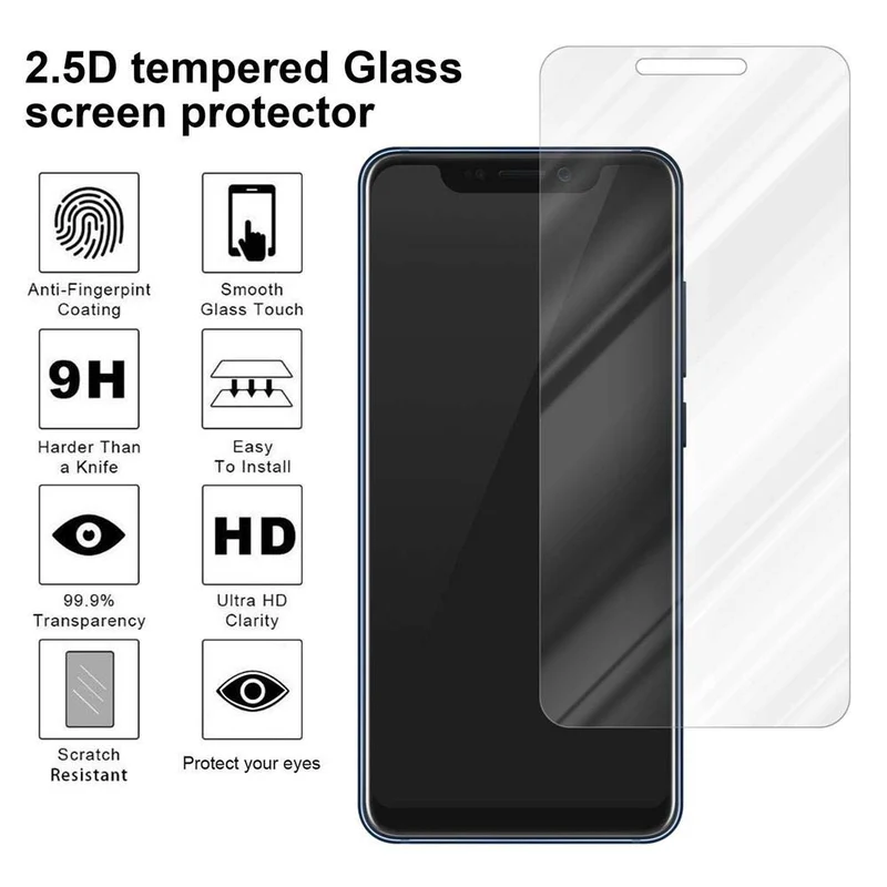 Cadorabo Panzer Folie kompatibel mit ZTE Axon 9 PRO - Schutzfolie Gehärtetes (Tempered) Display-Schutzglas in 9H Härte mit 3D Touch Kompatibilität
