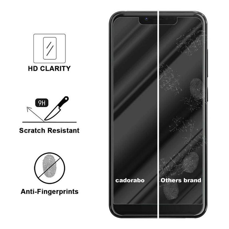 Cadorabo Panzer Folie kompatibel mit WIKO VIEW 2 PLUS - Schutzfolie Gehärtetes (Tempered) Display-Schutzglas in 9H Härte mit 3D Touch Kompatibilität