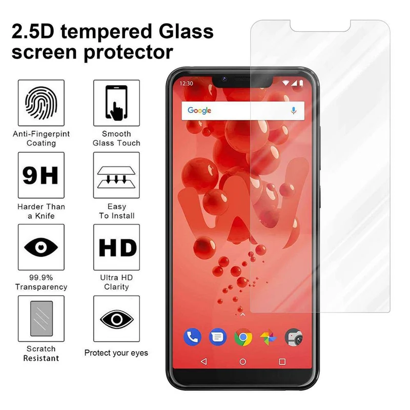 Cadorabo Panzer Folie kompatibel mit WIKO VIEW 2 PLUS - Schutzfolie Gehärtetes (Tempered) Display-Schutzglas in 9H Härte mit 3D Touch Kompatibilität