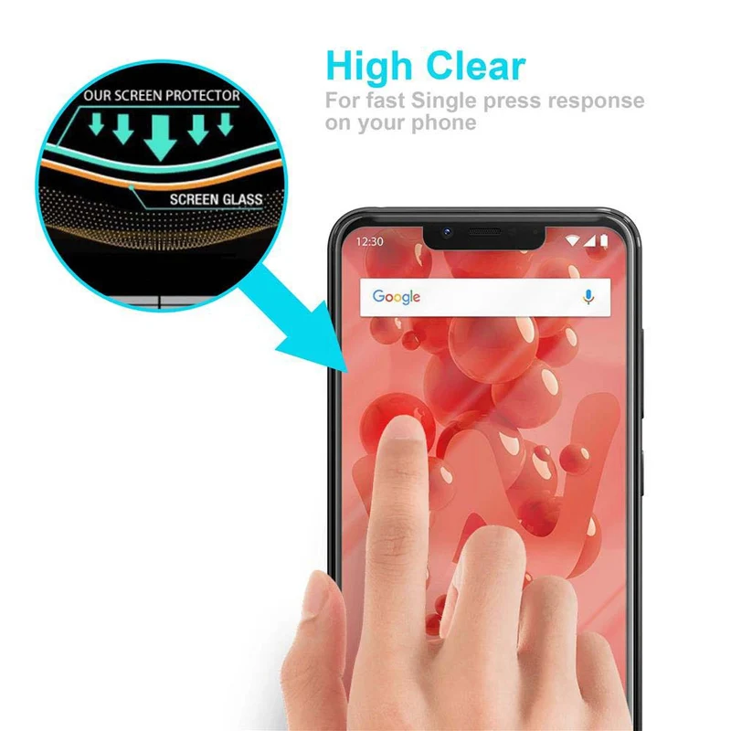 Cadorabo Panzer Folie kompatibel mit WIKO VIEW 2 PLUS - Schutzfolie Gehärtetes (Tempered) Display-Schutzglas in 9H Härte mit 3D Touch Kompatibilität
