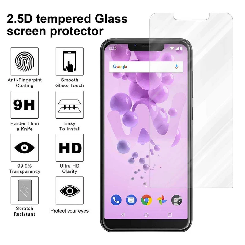 Cadorabo Panzer Folie kompatibel mit WIKO VIEW 2 GO - Schutzfolie Gehärtetes (Tempered) Display-Schutzglas in 9H Härte mit 3D Touch Kompatibilität