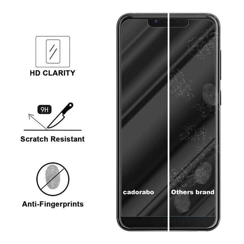 Cadorabo Panzer Folie kompatibel mit WIKO VIEW 2 GO - Schutzfolie Gehärtetes (Tempered) Display-Schutzglas in 9H Härte mit 3D Touch Kompatibilität
