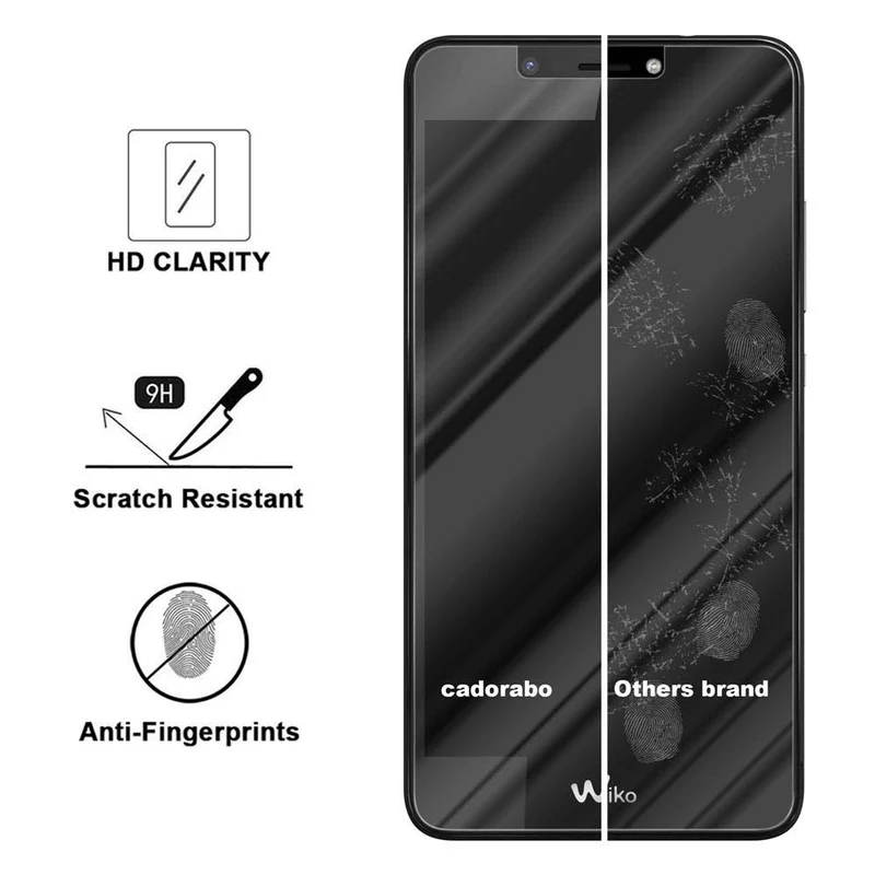 Cadorabo Panzer Folie kompatibel mit WIKO TOMMY 2 PLUS - Schutzfolie Gehärtetes (Tempered) Display-Schutzglas in 9H Härte mit 3D Touch Kompatibilität