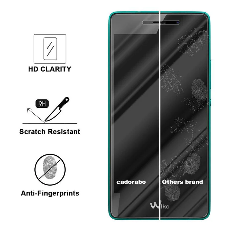 Cadorabo Panzer Folie kompatibel mit WIKO TOMMY - Schutzfolie Gehärtetes (Tempered) Display-Schutzglas in 9H Härte mit 3D Touch Kompatibilität