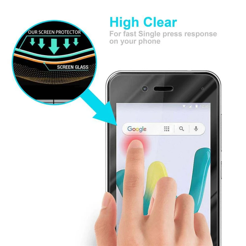 Cadorabo Panzer Folie kompatibel mit WIKO SUNNY 3 MINI - Schutzfolie Gehärtetes (Tempered) Display-Schutzglas in 9H Härte mit 3D Touch Kompatibilität